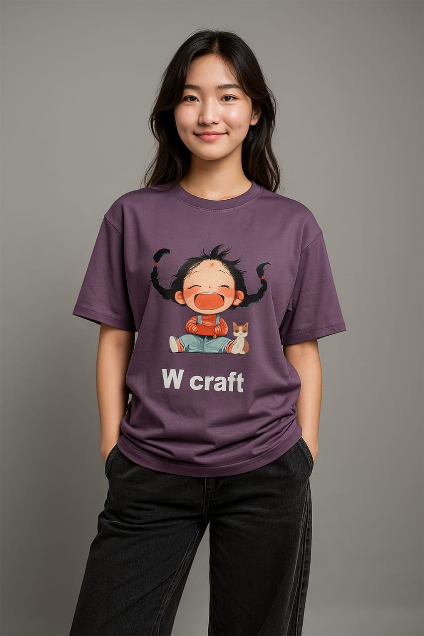 Hapiness Mindset Oversized Tee-WCRAFT
