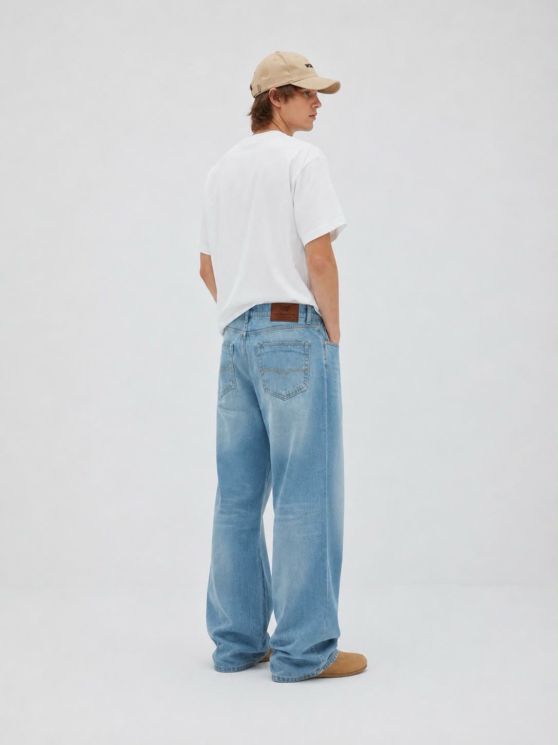 WCRAFT® Oversized Baggy Denim – Light Blue Wash