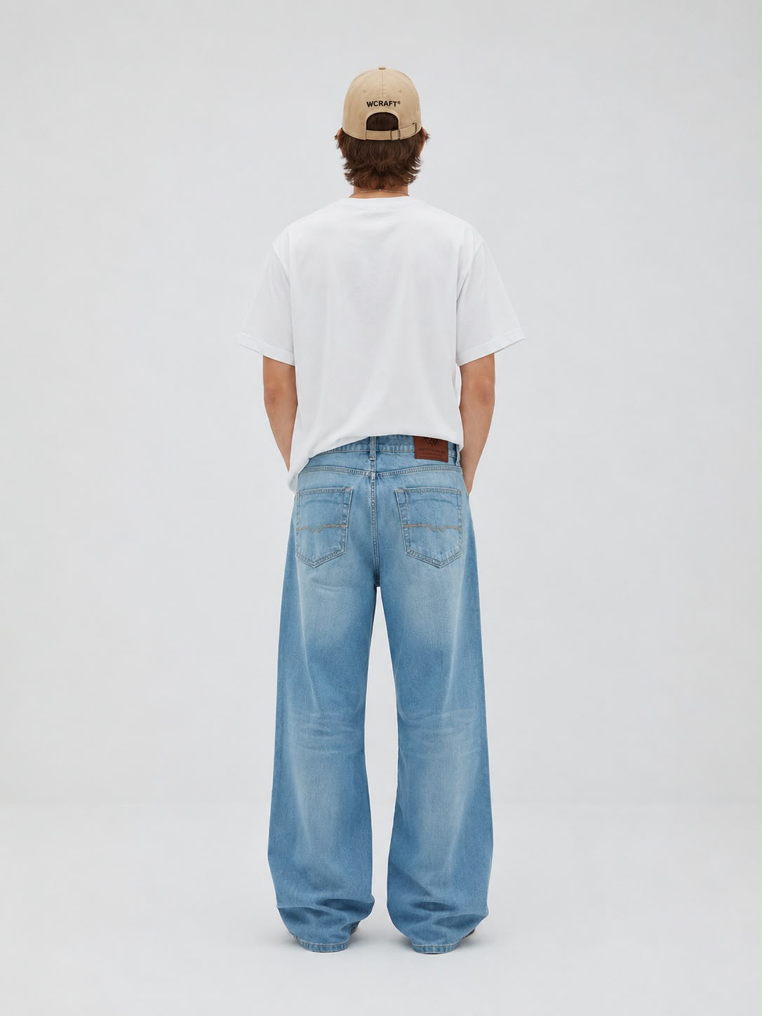 WCRAFT® Oversized Baggy Denim – Light Blue Wash
